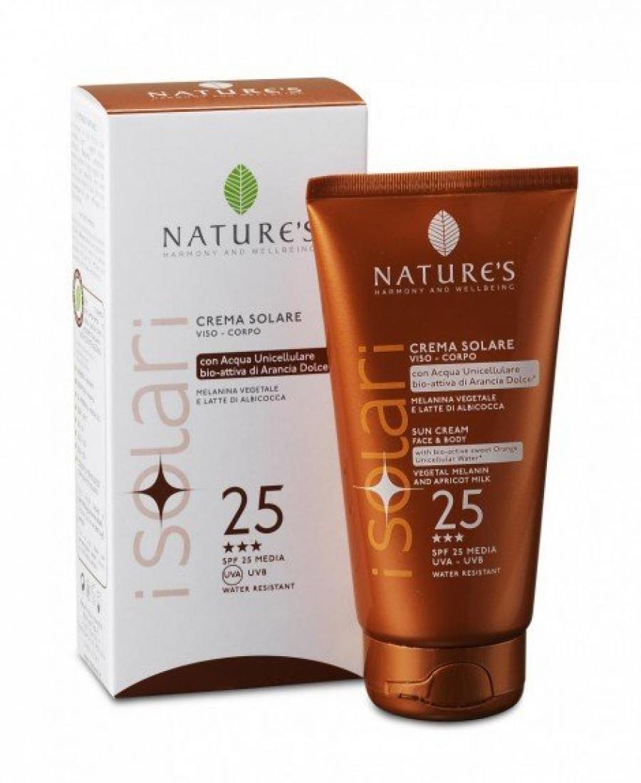 Natures bios line crema solare viso e corpo protezione 25