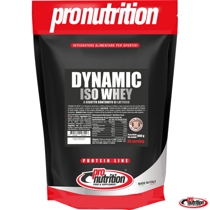 Pronutrition Dynamic ISO Whey Busta da 800g (Doppio cacao)