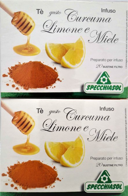 TÈ CURCUMA LIMONE E MIELE 20 filtri 2 confenzioni