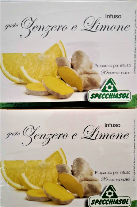 INFUSO ZENZERO E LIMONE 20 Filtri 2 confenzioni