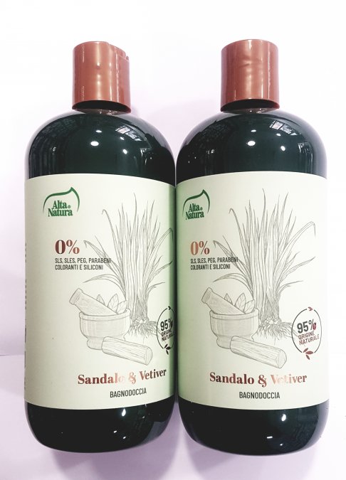 Bagnodoccia Sandalo & Vetiver 2 pz da 500 ml ciascuno