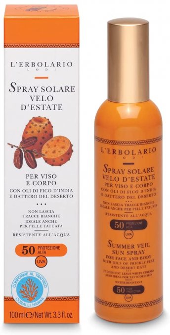 Spray Solare Velo d'Estate SPF 50 Protezione alta per viso e corpo 100 ml