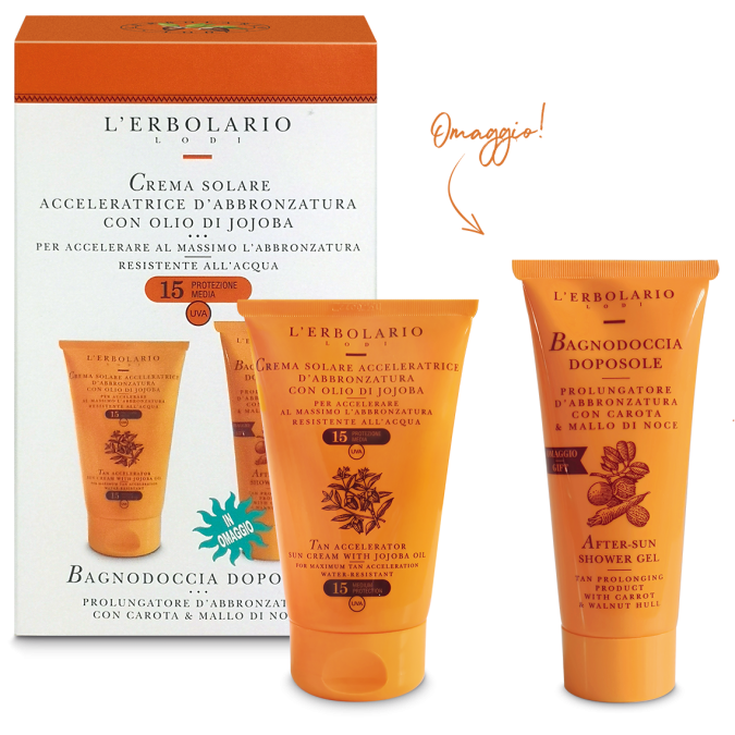 Kit Crema Solare Corpo Acceleratrice d'Abbronzatura SPF 15