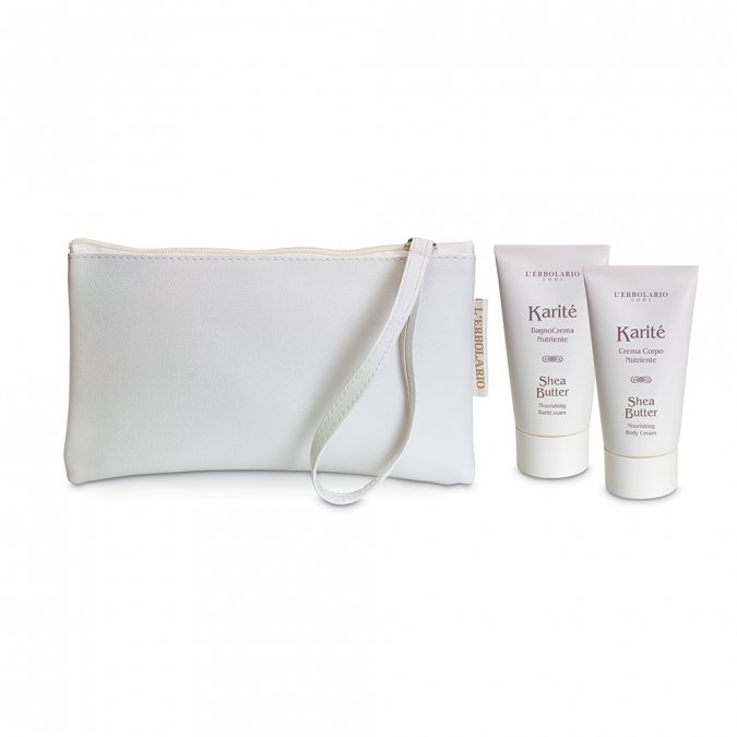 Karitè Beauty Pochette Bianca 1 Bagnocrema Nutriente 75 ml + 1 Crema Corpo Nutriente 75 ml