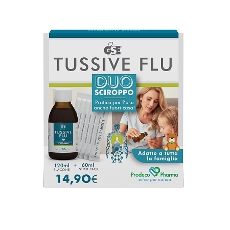Tussive Flu Duo sciroppo flacone 120 ml + 60ml stick pack