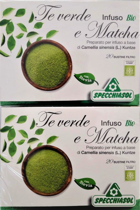 TÈ VERDE E MATCHA BIO 20 Filtri 2 confenzioni